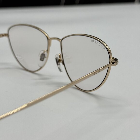 NEW GUCCI GG1185S 001 GUCCI GOLD WOMEN EYEWEAR TRANSITION LENSES EYEWEAR - Picture 9 of 12